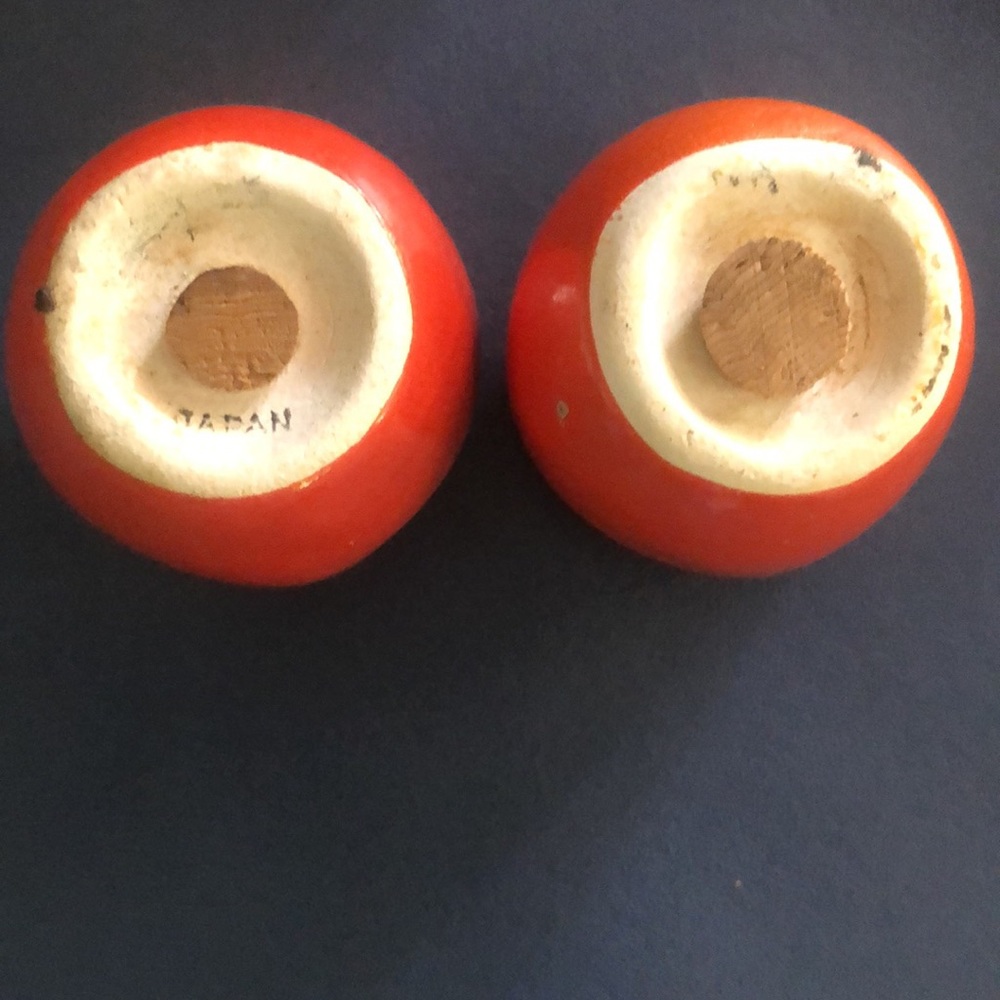 Vintage Maruhon Ware Tomato Condiment Set on Leaf Plate -Occupied Japan-Rare - Picture 7 of 7